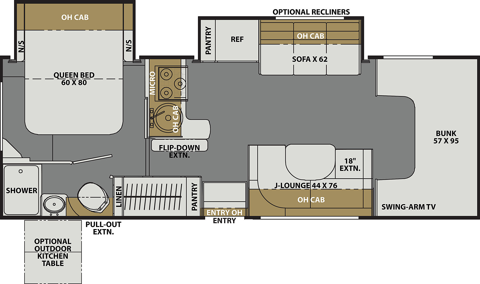 2023 COACHMEN FREELANDER 26DS, , floor-plans-day image number 0